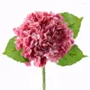 Decorative Flowers Simulated Orange Light Blue Large Hydrangea Artificial Plants Bonsai Windflower Home Party Wedding Decoration