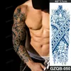 Transfert de tatouage 3PCS / Set Semi-permanent Longueur du tatouage temporaire Autocollants Juice Full Arm Solve Totem Tribal Dragon Men Body Tattoo Big 240427