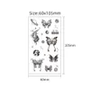 Tattoo Transfer Dark Butterfly Sexy Waterproof Temporary Tattoo Sticker India Women Back Waist Flash Tatoo Girl Body Art Fake Tattoos Realistic 240426