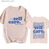 Męskie koszulki MACC Miller Self Care T-shirty ciężkie psychologiczne swobodne męskie T-shirt krótkie rękawy Letnie Spring Hip Hop Street Ubranie Q240425