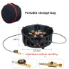 Cookware 7 Core Strong Fire Power Camping Stove Portable Tourist Gas Burner Windproof Outdoor Stoves Hiking Barbecue BBQ Cooking Cookware