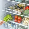 Bins Refrigerator Organizer Bin Food Fridge Storage Box Clear fridge organizer containers Freezer Pantry Cabinet kitchen Organizer