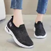 Sıradan Ayakkabı Yaz Kadın Spor Çorap Örgüsü Nefes Alabilir Sligeber Yumuşak Sole Kadın Zarif Sneaker Tenis Kadın Bale Daireler