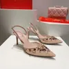 René Caovilla Dress Chaussures Nouvelles chaussures de créateur de lancement Femmes Fashion Wedding Wear Wear Rhinestone Sandales décoratives pointues
