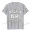 Mäns T-shirts gjord 1964 födelsedag 55 Limited Edition T-shirt Camisas Mens Casual Top Mens Leading Cotton T-shirt J240426