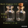 Speicherflaschenkapazität 1,5 ml (16 24 6 mm) 100pcs/Los Drei Stile Wunsch Flasche Kork Glasfläschchen Mini mit Korken