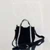 Axelväskor handhållna dukväskor och handväskor lyxdesigner kvinnors strass korg på kontrastfärg stor kapacitet shopping