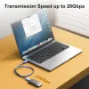 Tillbehör USB 3.2 Data CORD PD240W SUPER FAST LADDING KABLER 20 GBPS Typ C till C Wire Cable för Xiaomi Samsung Huawei MacBook iPad