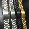 Watch Bands 14 16 18 19 20 22 24 26mm High quality five bead solid stainless steel wristband Universal wristband 240424