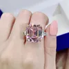 Кластерные кольца элегантное обручальное кольцо для женщин Объединение Аутентичное 925 Серебряный серебряный желтый розовый друг подарок подарка Доржества