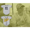 Custom Joel de la Garza 11 Big Lake Owls Home Baseball Jersey The Rookie Nuovo Nome Nome Numero Top Top Cucite S-6XL