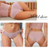 Mutandine da donna Finetoo 3pcs/set biancheria intima di cotone da donna m-2xl biancheria intima di fascia bassa patch work work tessuti in pizzo da donna biancheria intima 2022404