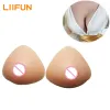 Enhancer Liifun Triangle Silicone False Breast Pad Realistic Fake Boobs BH för Transvestis Drag Queen Crossdresser Crossdressing Cosplay