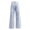 Женские джинсы мода для женщин пуговица с высокой талией эластичные брюки.