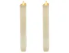 Ksperway Flameless Moving Wick LED Taper Candles Real Wax with Timer and Remote for Home Decoration Set of 2 T2006017727458