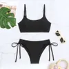 Nieuw zwempak Sexy bikini solide kleur modieus en minimalistisch dameszwemzwempak