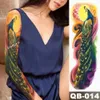 Tattoo Transfer Large Arm Sleeve Tattoo Japanese Wave Waterproof Temporary Tattoo Sticker Lily Peacock Men Full Tiger Fox Tatoo Body Art Women 240427