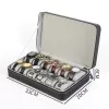 Fall 6/10/12 SLOTS WRIST WACK Box Travel Watch Holder Storage Case Organizer Black Zipper Pu Leather Watch Smyckeslådor Display Box