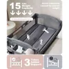 Baby 4 i 1 Bassinet Bedside Sleeper - Multifunktionell sängkläder, Playard, omklädningsbord, bärbar basinet för nyfödda - perfekt för samsida och resor