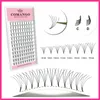 Falska ögonfransar Comango Pre Made Fans Eye Lashes Extension C/D Curl 3D/4D/5D/6D/10D Kort STEM Premium Mink Makeup Cilios