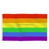 Bandeira bandeira de bandeira sinalizador gay de atacado 90x150cm Rainbow Things Orgulho lesbian bissbiano Acessórios LGBT LGBT CPA4205 Drop Delivery Home Dhk5f