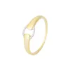 100% S925 Sterling Silver Ring Gold Color Simple Personality Fashion Niche Design Sense vrouw 240424