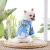 NUS8 Dog Apparel Cats Summer Cats Cool Torts for Pet Hawaiian Beach Clothes Histten Travel Holday Floral T-Shirt Kitty Puppy Small Dog Costume D240426