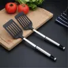 Utensílios de aço inoxidável Turners de cozinha ferramentas de cozinha alça de nylon espátula pisca frita ovo peixe frigideira scoop espátula utensílios de cozinha