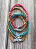 5 PCSSet Fashion Boheemse verklaring Kleurrijke acrylhars Bead Inspiratie Stretch Brap Bracelet Set30353716733370