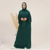 Roupas étnicas com capuz Abaya Robe para mulheres Nida Ramadan Hijab Vestido Longo de One Piece Roupa de Oração Islâmica Dubai Modesto Turco Abayas