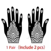 Tattoo Transfer 8 par/set Professional Henna Stencil Temporary Hand Tattoo Body Art Sticker Mall Wedding Tool Flower Tattoo Stencil Kit 240427