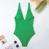 Women's Swimwear One Piece Swimsuit Women Solid Backless Push Up Bathing Suits Beachwear Female Low Price Monokini