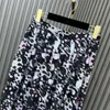 Rok set tweedelig jurk mode nieuwe katoenen print revers nek knop lichtgewicht shirt en hoge taille bloemenprints casual jurken passen dames designer kleding