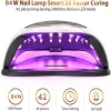Kits 84w Uv Led Nail Lamp Touch Screen Nail Dryer for All Gel Nail Polish with Lcd Display Professional Curing Light for Manicure