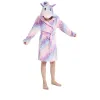 Fotografering Småbarn Girls Sleepwear Unicorn Kids Nightgown Winter Children Clothes Bathrobe Flanell Baby Girls Hooded Cartoon Animal Handduk