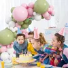 Décoration de fête 79pcs rose vert blanc ballon de latex balon garland arc kit pour l'anniversaire de mariage de baby shower anniversaire