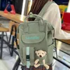School Bags Women Green Laptop Book Bag Girl Nylon Travel Kawaii Lady Student Backpack Trendy Female College Fashion