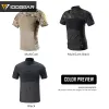 Uppsättningar/kostymer idogear taktisk skjorta kort ärm topp camo airsoft utomhus svart multicam militär strid tshirt sommarventilation