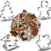 곰팡이 1pc 크리스마스 쿠키 금형 카톤 사슴 눈송이 스테인리스 스틸 비스킷 커터 곰팡이를위한 DIY 베이킹 도구