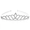 Mooie glanzende kristal bruids tiara feest optocht verzilverde kroon hoofdband bruiloft tiaras accessoires