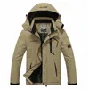 Veste d'hiver plus taille hommes parka chaude brise-vent décontractée vestes de neige imperméables manteaux à capuche en veille en veille