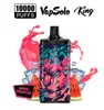 Vapsolo King 10000 Puffs barre jetable Vape Electronic Cigarette Flow Airmable Mesh Coil Puff 10k Pen 20ml Pod préfabillé 2% 5% VAPES DE NICOTINE