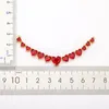 Pendant Necklaces Nidin Arrival Romantic Heart Shape Necklace Copper Zircon White/Blace/Red Colors Jewelry Accessories