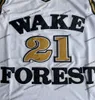 Wake Forest Dämon Deacons College Basketball Trikots Tim 21 Duncan Chris 3 Paul Shirts billige Universität genähte Basketball-Trikot S- 4xl