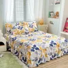 Saia de cama Floral Pattern Set Mattress Anti Slip Protetor Cober para roupas de cama de casal de casal de casal à prova de poeira