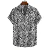 Camicie casual maschile leopardo hawaiane sexy maschio floreale camisa slim fit maniche corta festa spiaggia camicie da uomo casual maschile per uomo abbigliamento sociale retrò 240424