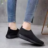 for VIP Knitted Sneakers Women Autumn Slip on Breathable Mesh Casual Shoes Woman Flat Heels Plus Size Loafers Zapatos Mu 64d7