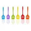 Utensils Silicone Turners Multi Color Non Stick Pan Silicone Cooking Shovel Fried Fish Long Handle Scoop Kitchen Tools