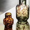 Vasen moderne einfache Blumenvase kreatives Leopardenmuster Hausdekoration Hochdurchlässigkeit Glaspflanze Multi-Szenen-Raumdekoration