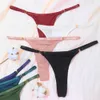 Women's Panties VKME Womens Sexy thong Underwear Low Waist G-String T-Pants Womens Comfortable Cotton UnderwearL2404